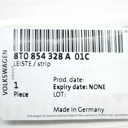 NEW AUDI A5 8T3 FRONT WINDSHIELD RIGHT VERTICAL TRIM 8T0854328A01C ORIGINAL