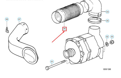 NEW BMW 5 E34 GENERATOR COOLING RUBBER BOOT 12311710514 1710514 ORIGINAL