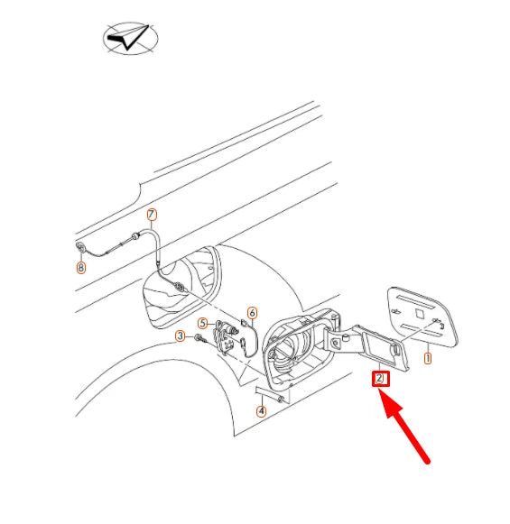 NEW AUDI A3 CONVERTIBLE 8V FUEL FILLER FLAP INSERT 8V7809906B