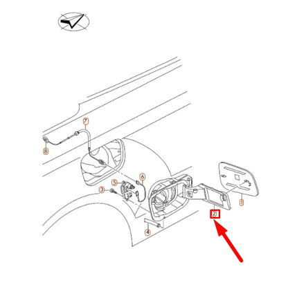 NEW AUDI A3 CONVERTIBLE 8V FUEL FILLER FLAP INSERT 8V7809906B