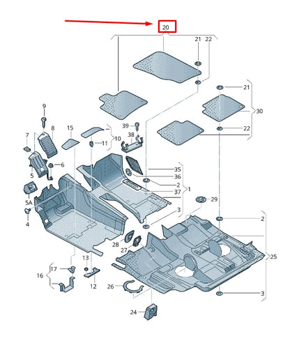 NEW AUDI Q7 4L FRONT FLOOR MAT SET LHD 4L1863691C 9AM 4L1863691C9AM ORIGINAL