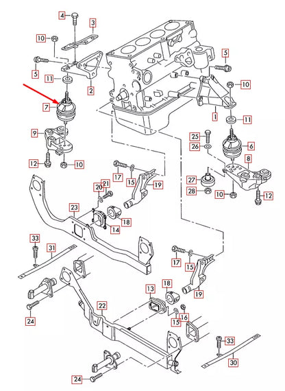 NEW AUDI A4 B7 RIGHT ENGINE MOUNT 8E0199382AG 2.0 TDI 120KW ORIGINAL
