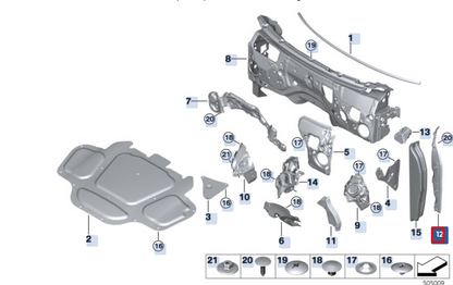new bmw x6 g06 front left wing plastic 51487472017 original