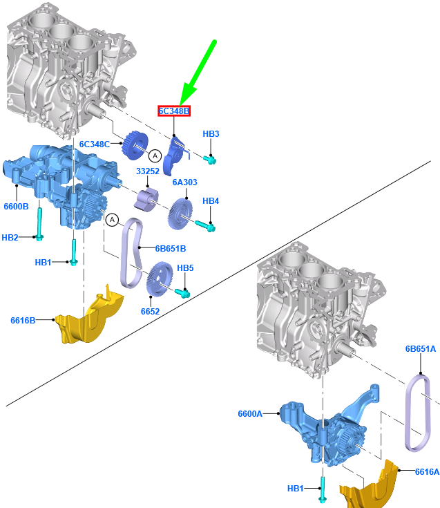 new ford ecosport mk2 bk drive belt teniosoner pulley 2017878 original