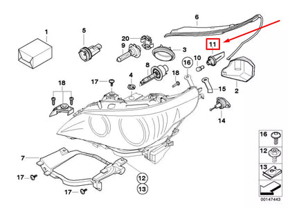 NEW BMW 5 E60 TURN INDICATOR BULB SOCKET 63126916102 6916102 ORIGINAL