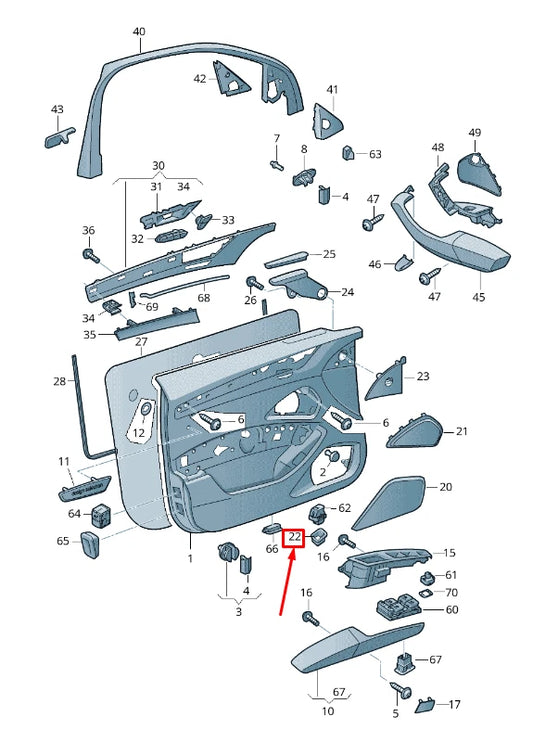 NEW AUDI A8 4H FRONT LEFT DOOR WINDOW SWITCH BEZEL 4H0867585BC5