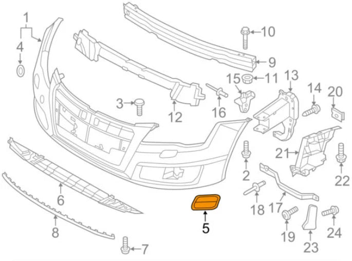 NEW AUDI A7 4G LEFT HEADLIGHT WASHER COVER 4G8955275DGRU 4G8955275D GRU