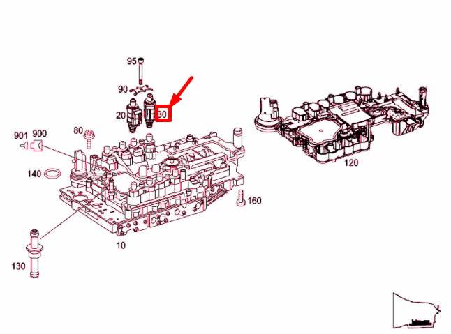 NEW MERCEDES-BENZ ML W164 TRANSMISSION CONTROL SOLENOID A2202771098 ORIGINAL