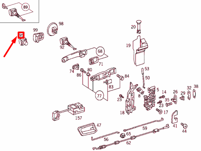 NEW MERCEDES-BENZ C W202 FRONT DOOR INFRARED RECEIVER LHD A2027602377 ORIGINAL
