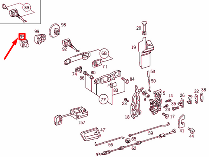NEW MERCEDES-BENZ C W202 FRONT DOOR INFRARED RECEIVER LHD A2027602377 ORIGINAL