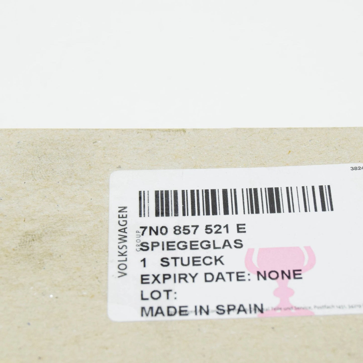 NEW VW SHARAN 7N FRONT LEFT DOOR MIRROR GLASS LHD 7N0857521E ORIGINAL