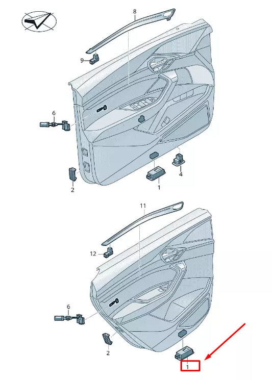 NEW AUDI E-TRON GEN LEFT DOOR LED LIGHT 4KE947415C