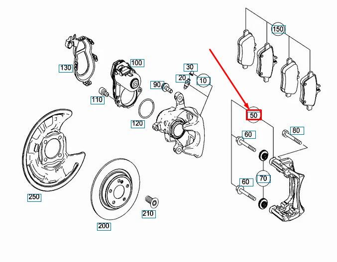 NEW MERCEDES-BENZ GLA X156 AMG REAR WHEEL BRAKE CARRIER A1764230106 ORIGINAL