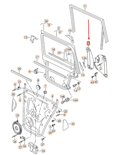 NEW VOLKSWAGEN TOUAREG 7L MK1 REAR LEFT DOOR WINDOW REGULATOR 7L0839461D