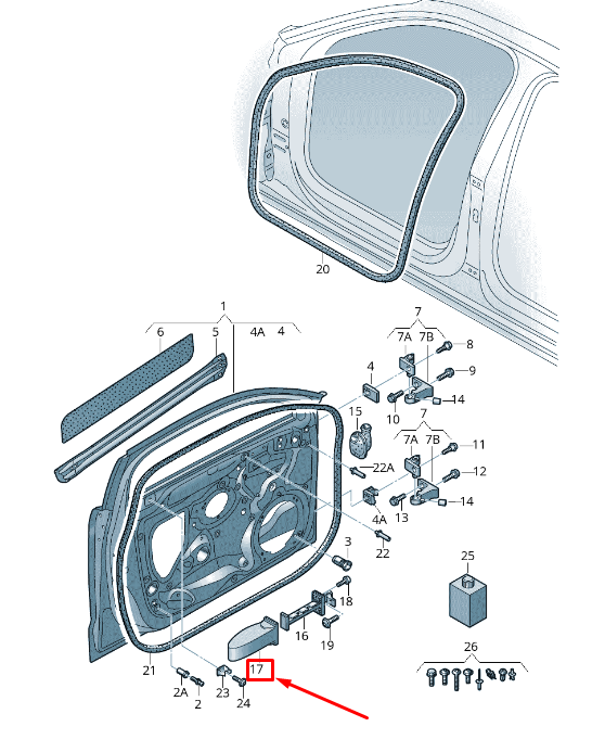 new audi rs3 front door catch cover 8v5837267 original