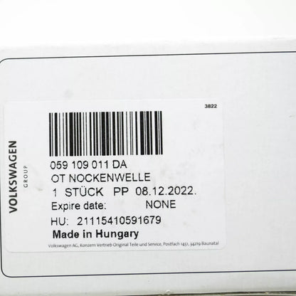 NEW VOLKSWAGEN AMAROK INLET CAMSHAFT 059109011DA ORIGINAL