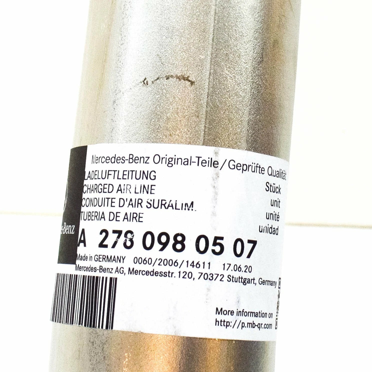 NEW MERCEDES-BENZ CLS C218 AIR PIPE HOSE A2780980507 2017 AMG
