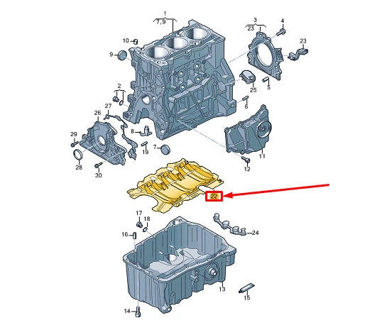NEW VW GOLF VARIANT CG MK8 ENGINE SURGE LOCK 05C103623A