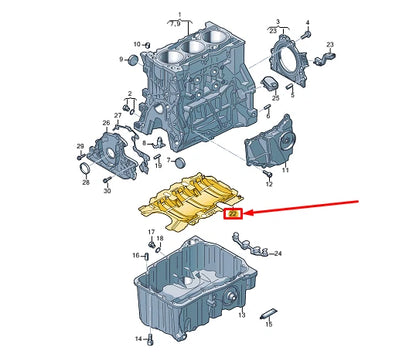 NEW VW GOLF VARIANT CG MK8 ENGINE SURGE LOCK 05C103623A