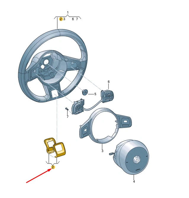 NEW VW BEETLE SET TRIMS FOR STEERING WHEEL 5C0498685C