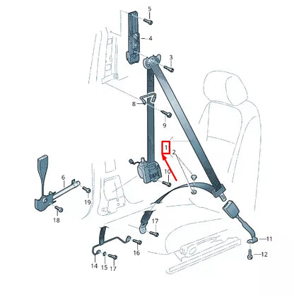 NEW VW GOLF VII 5G MK7 FRONT RIGHT SEATBELT LHD 5G4857706MRAA ORIGINAL