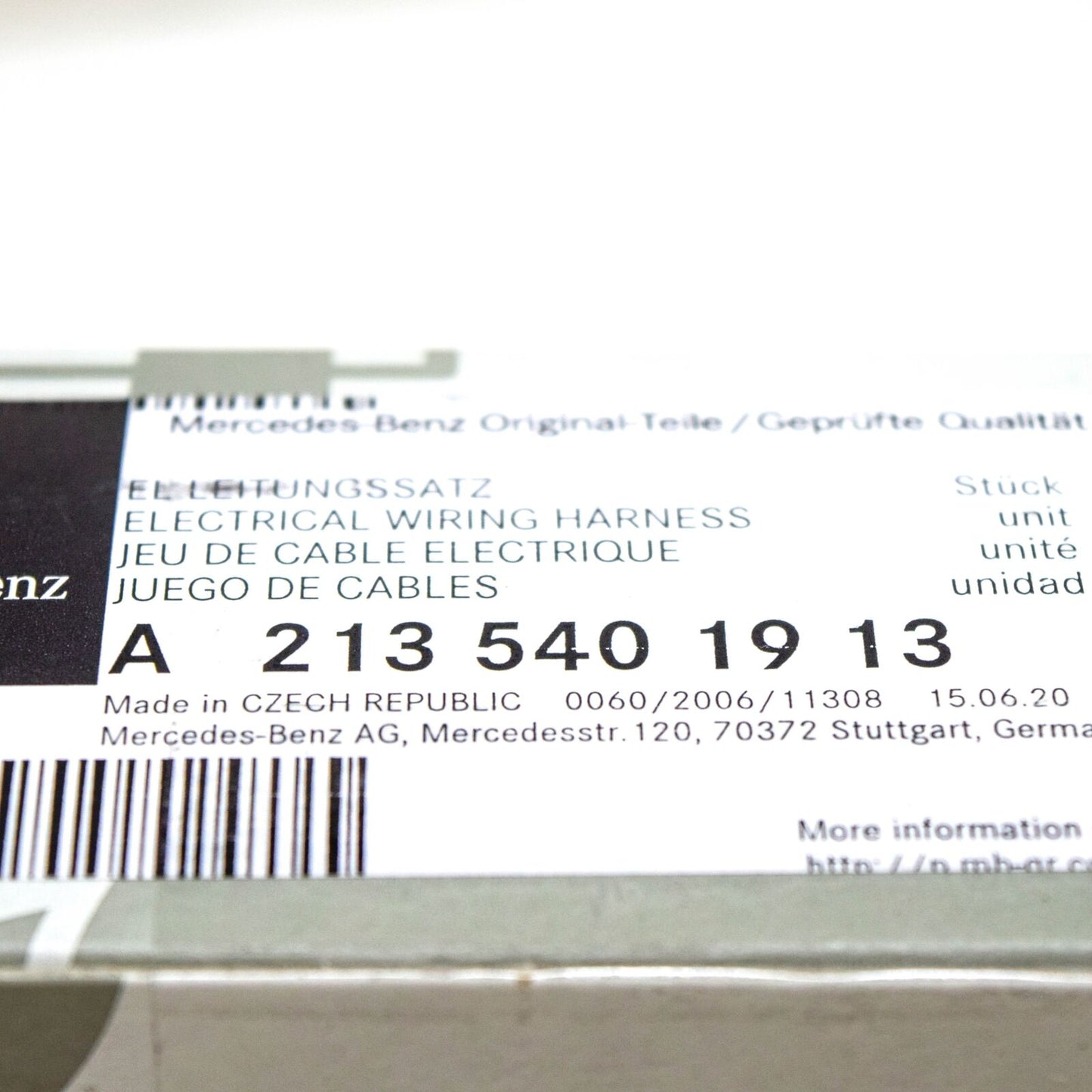 NEW MB E W213 FRONT LEFT WHEEL SHOCK ABSORBER WIRING HARNESS A2135401913