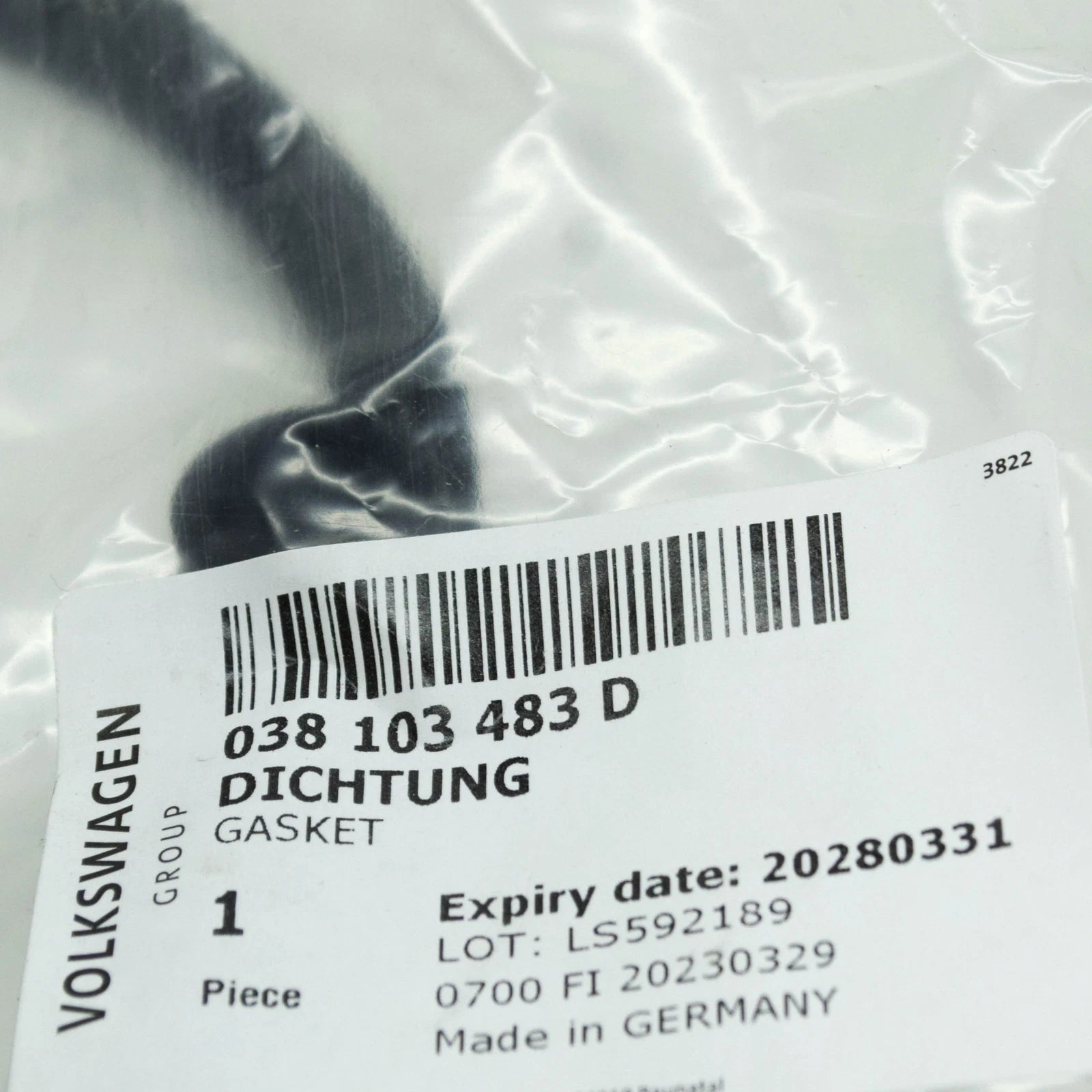 NEW AUDI A3 8P CYLINDER HEAD COVER GASKET SEAL 038103483D ORIGINAL