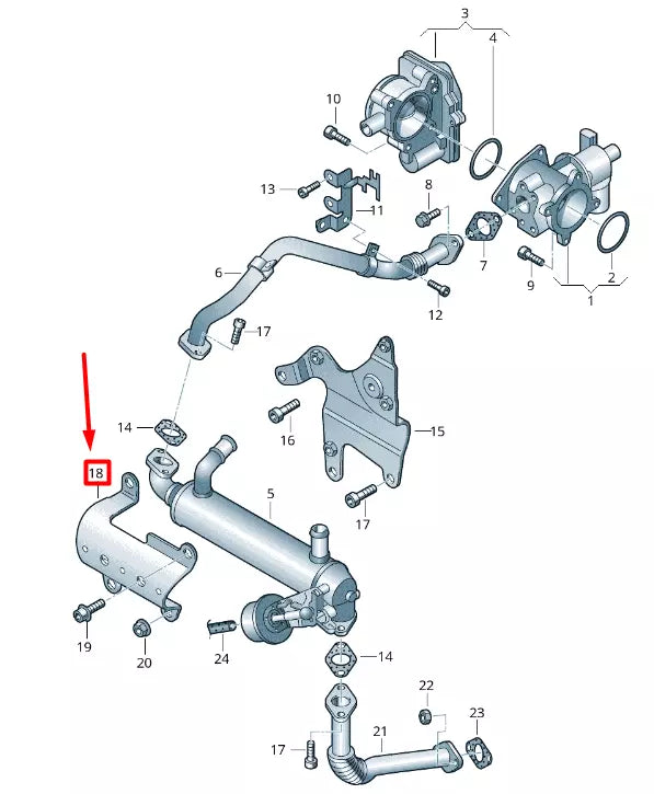 NEW VOLKSWAGEN CRAFTER 2F MK1 EGR COOLER BRACKET 076131184G
