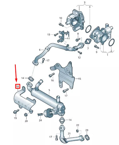 NEW VOLKSWAGEN CRAFTER 2F MK1 EGR COOLER BRACKET 076131184G