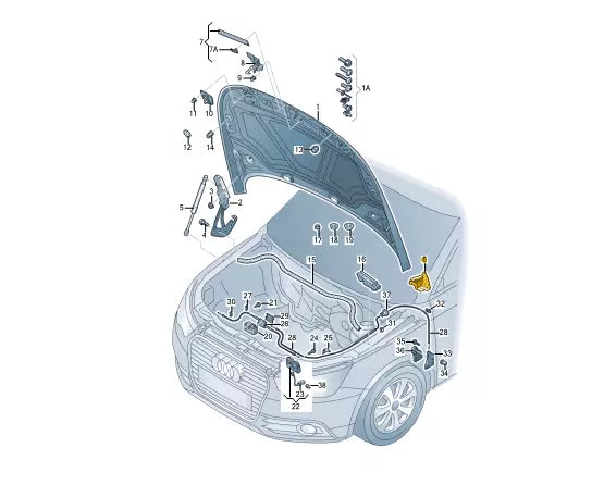 NEW AUDI A1 MK1 FRONT RIGHT FENDER COVER 8X0823454A ORIGINAL