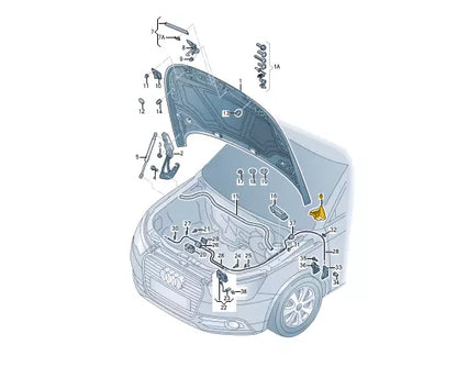 NEW AUDI A1 MK1 FRONT RIGHT FENDER COVER 8X0823454A ORIGINAL