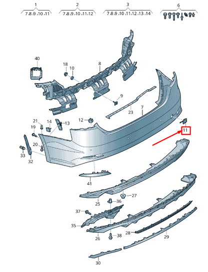 new audi a5 f5 rear bumper towing eye cover 8w6807441agru original