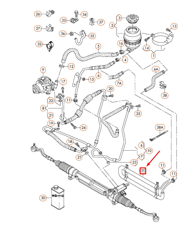 NEW AUDI A4 B8 POWER STEERING COOLER 8K0422885D ORIGINAL