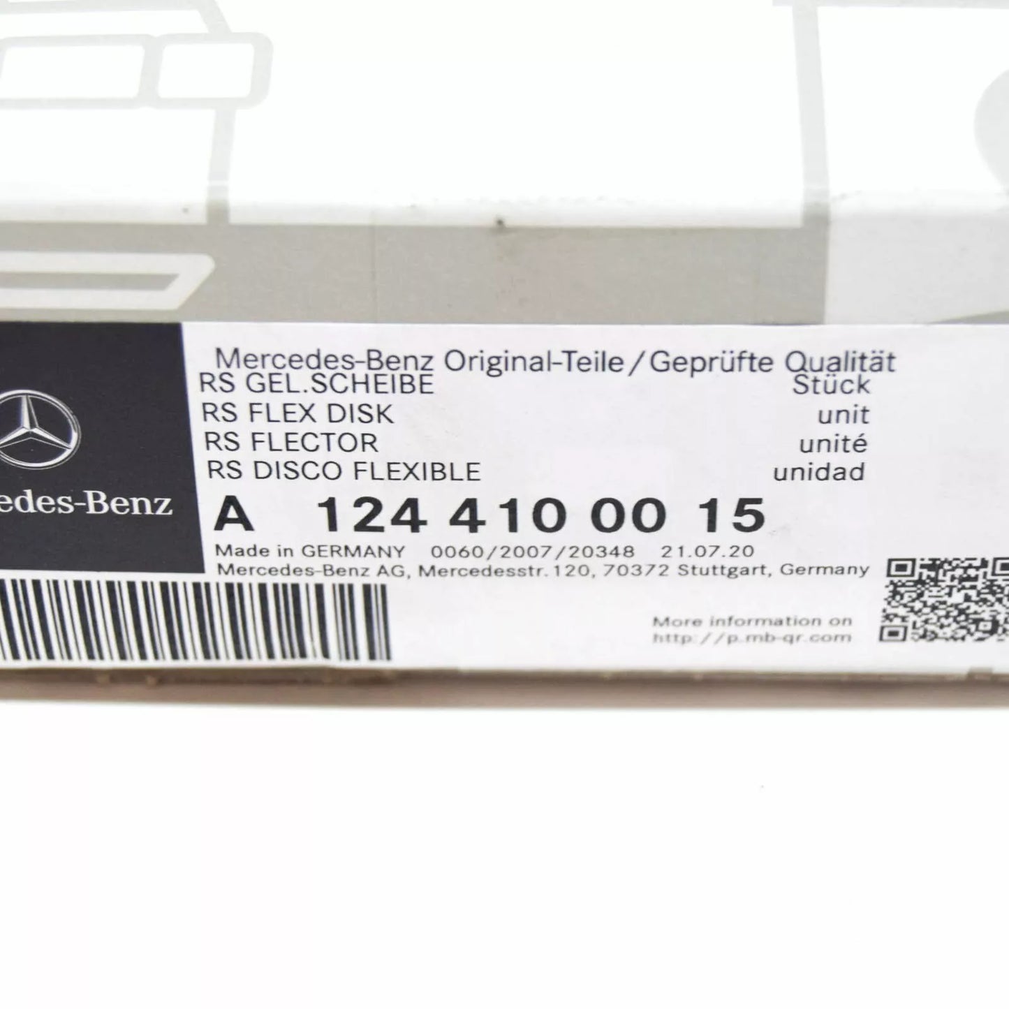 NEW MB E W124 PROPELLER SHAFT FRONT FLEXIBLE JOINT DISC KIT A1244100015