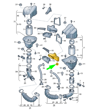NEW AUDI A8 4H D4 FRONT LEFT INTAKE AIR DUCT 4H0129509B ORIGINAL