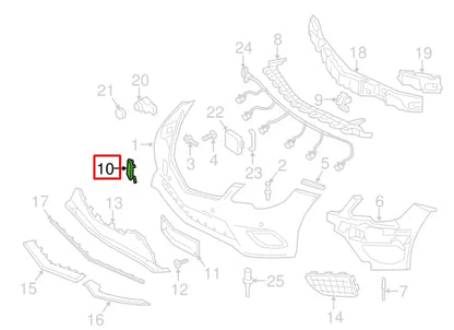 NEW MB E-CLASS C207 FRONT BUMPER TOW EYE COVER PRIMED A20788501239999 ORIGINAL
