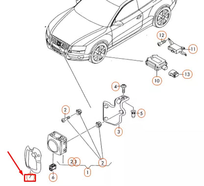 NEW AUDI A4 B8 FRONT RADAR SENSOR COVER FRAME 8K0907299A