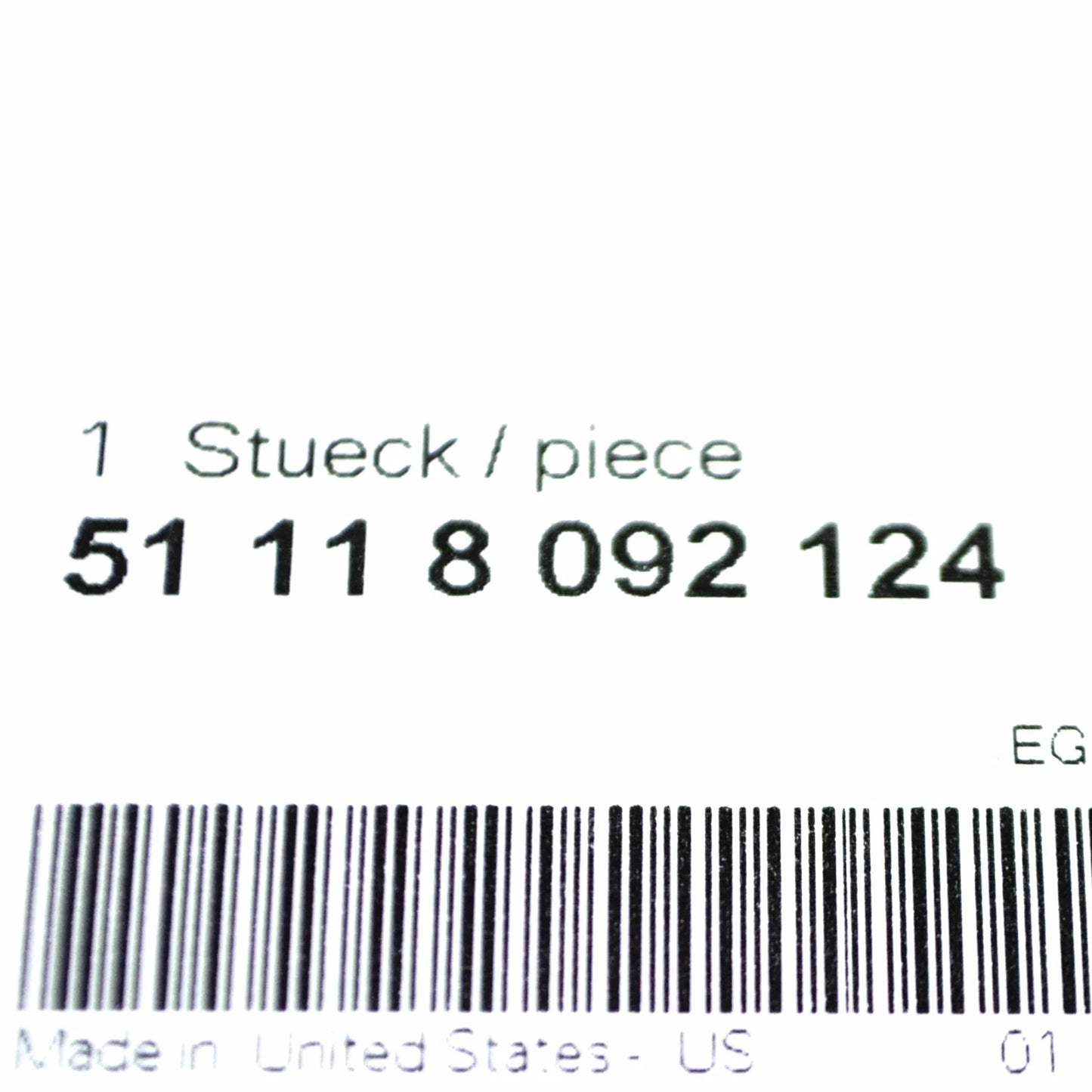 NEW BMW X5 G05 FRONT BUMPER TOW HOOK EYE COVER LEFT M 51118092124 ORIGINAL