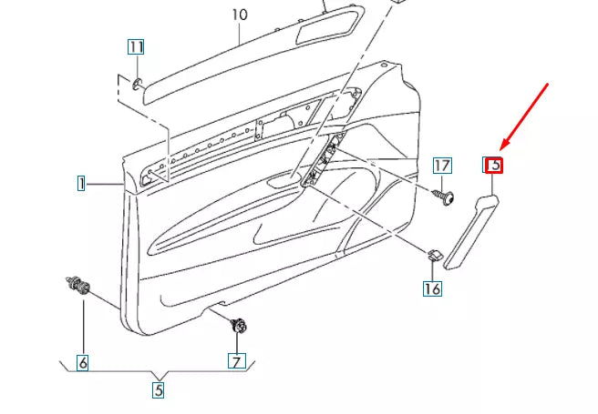 NEW VW GOLF SPORTSVAN MK7 FRONT LEFT DOOR HANDLE COVER TRIM 5GM86803981U