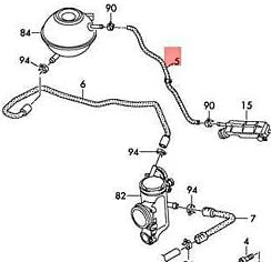 NEW VOLKSWAGEN POLO 6R 6C COOLANT HOSE 6R0121447A ORIGINAL