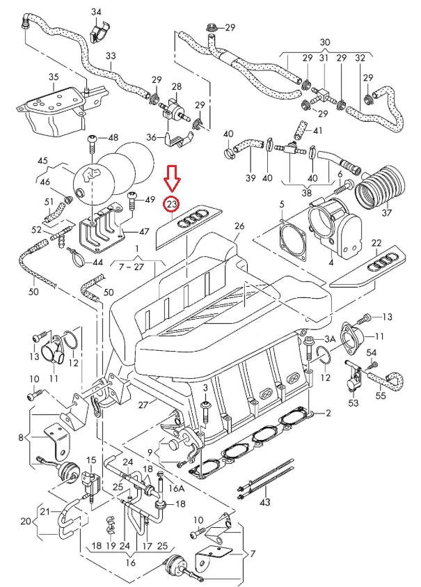 NEW AUDI R8 42 ENGINE COVER RIGHT AUDI EMBLEM 079133622B