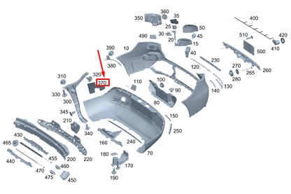 new mercedes-benz eqc rear right bumper side wall dampening a2936821600 original