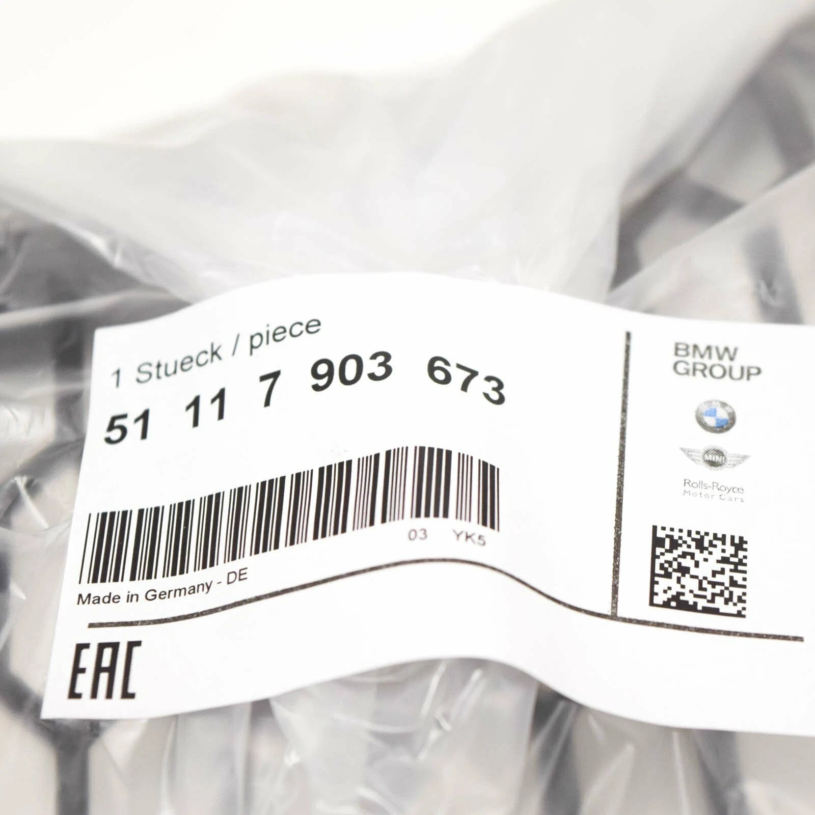 NEW BMW 7 F01 FRONT M BUMPER LOWER LEFT GRILLE 51117903673 7903673 2015 GENUINE