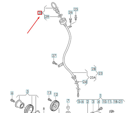 NEW AUDI A4 B8 OIL DIPSTICK SEALING STUD 03L115418A ORIGINAL