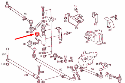 NEW MERCEDES-BENZ SL R129 STEERING LINKAGE BRACKET A1294630140 ORIGINAL
