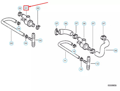 NEW BMW 3 E30 HEATER CORE THERMOSTAT 64118391926 8391926 ORIGINAL