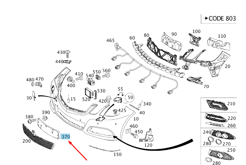 NEW MERCEDES-BENZ E W212 FRONT LICENSE PLATE HOLDER A2128170478 ORIGINAL