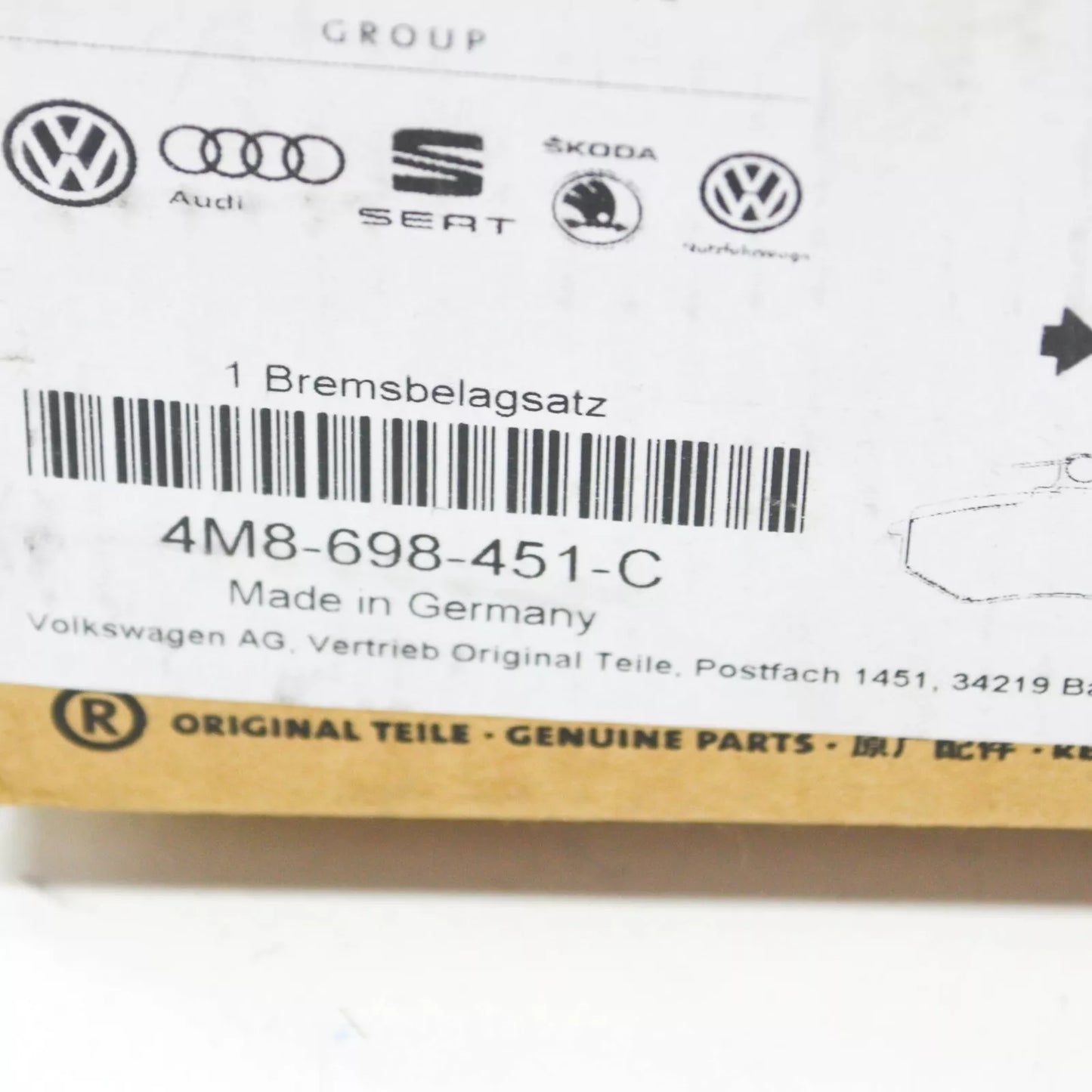 NEW AUDI RS6 C8 REAR BRAKE PADS SET 4M8698451C 2020 ORIGINAL