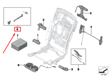 new bmw 7 f01, f02 seat frame repair kit 9181836 52209181836 original