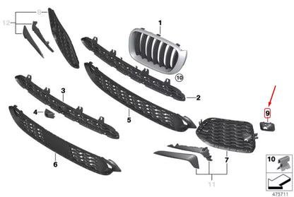 NEW BMW X3 F25 FRONT RIGHT PDC SENSOR M BRACKET 51118056990 ORIGINAL